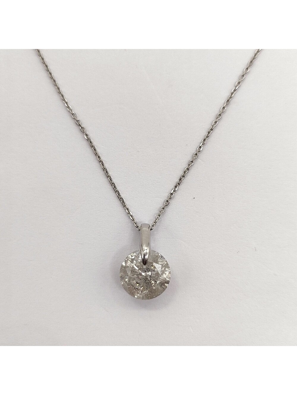 Jewelry Necklace Natural Diamond 2.261ct Platinum 5525082